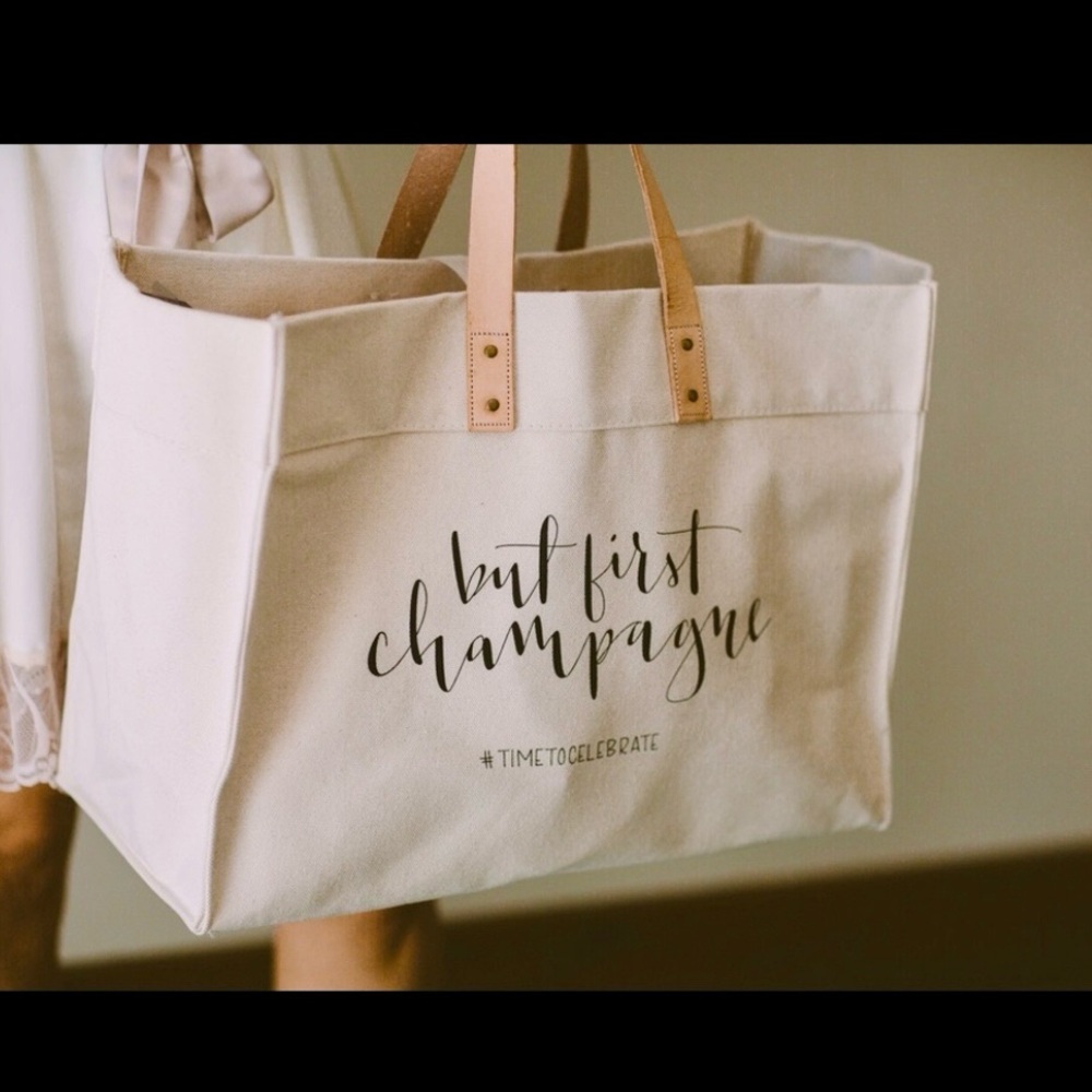 Pop, Fizz, Carry! Champagne First, Worries Later Celebration Tote